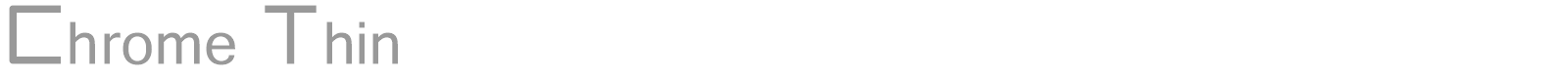 Chrome Thin font preview
